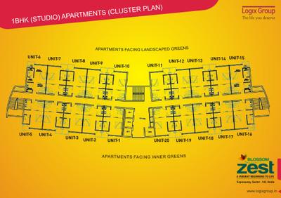 Image of 494 Sq.ft 1 BHK Apartment / Flat for sale in Logix Blossom Zest, Sector 143, Noida for Rs. 4320000