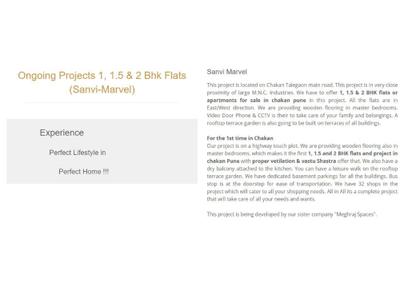 Image of 620 Sq.ft 1 BHK Apartment / Flat for sale in Meghraj Sanvi Marvel A, Mahalunge Ingale, Pune for Rs. 2000000
