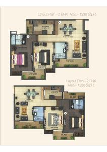 Image of 1015 Sq.ft 1 BHK Apartment / Flat for sale in Pushpanjali Imperial Heights, Mussoorie Road, Dehradun for Rs. 8500000