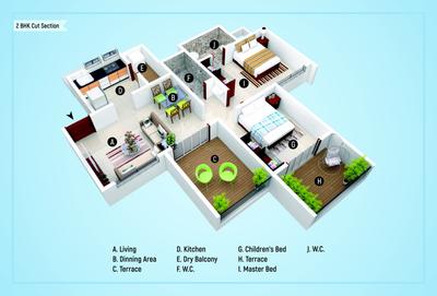 Image of 1490 Sq.ft 3 BHK Apartment / Flat for sale in Padmavati Lakeshore, Wakad, Pune for Rs. 8695200