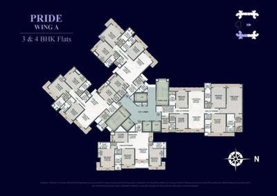 Image of 1409 Sq.ft 3 BHK Apartment / Flat for sale in Rajesh Raj Tattva, Thane West, Thane for Rs. 29900000