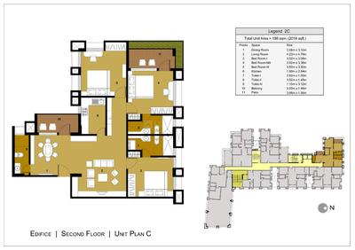 Image of 767 Sq.ft 2 BHK Apartment / Flat for sale in Ecoprime Edifice, Sarada Pally, Kolkata for Rs. 4200000