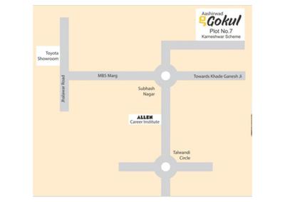 Image of 1100 Sq.ft 2 BHK Apartment / Flat for sale in Aashirwad Gokul, Ajay Ahuja Nagar, Kota for Rs. 4500000