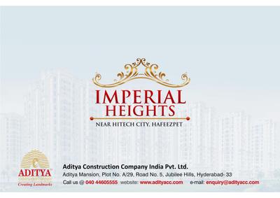 Image of 1250 Sq.ft 2 BHK Apartment / Flat for sale in Aditya Imperial Heights, Hafeezpet, Hyderabad for Rs. 10000000