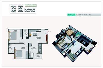 Image of 1180 Sq.ft 2 BHK Apartment / Flat for sale in Rajvi Aashirvad Heights, Vasna, Ahmedabad for Rs. 6900000