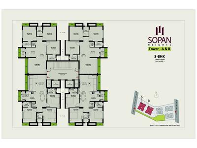 Image of 655 Sq.ft 2 BHK Apartment / Flat for sale in Sopan Heights, Dharam Nagar, Rajkot for Rs. 5252551