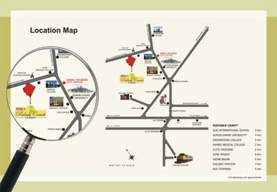 Image of 1200 Sq.ft 2 BHK Apartment / Flat for sale in Ansal Palm Court, Bajrang Colony, Jhansi for Rs. 3600000