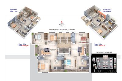 Image of 1300 Sq.ft 3 BHK Apartment / Flat for sale in Mahalaxmi Balaji Mauli, Manish Nagar, Nagpur for Rs. 6498000