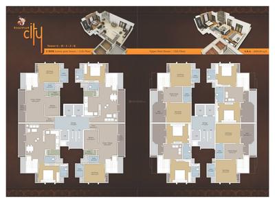 Image of 1550 Sq.ft 3 BHK Apartment / Flat for sale in Kanha City, Sayajipura, Vadodara for Rs. 3775000