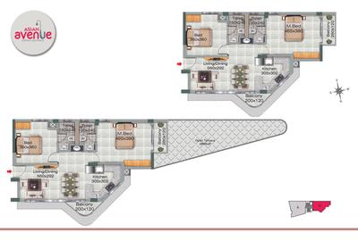 Image of 1000 Sq.ft 2 BHK Apartment / Flat for sale in Asian Avenue, Panampilly Nagar, Kochi for Rs. 10300000