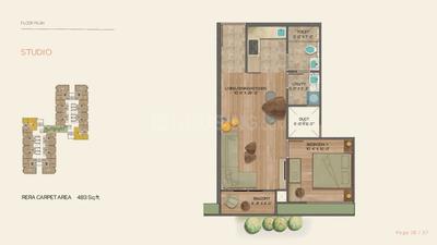 Image of 1000 Sq.ft 1 BHK Apartment / Flat for sale in Vida, Gujarat International Finance Tec City, Gandhinagar for Rs. 15000000
