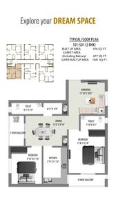 Image of 904 Sq.ft 2 BHK Apartment / Flat for sale in Blu Serene, Tankapani Road, Bhubaneswar for Rs. 6700000