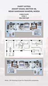 Image of 1250 Sq.ft 3 BHK Apartment / Flat for sale in Parit Vatika, Sector 49, Noida for Rs. 6500000