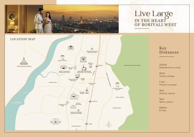 Image of 1556 Sq.ft 4 BHK Apartment / Flat for sale in Bhoomi Airavat, Borivali West, Mumbai for Rs. 60000000