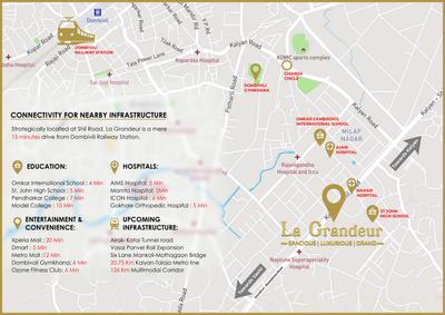 Image of 950 Sq.ft 2 BHK Apartment / Flat for sale in La Grandeur, Dombivli East, Thane for Rs. 8500000