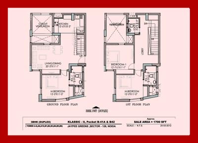 Image of 1149 Sq.ft 2 BHK Apartment / Flat for sale in Jaypee Wish Town Klassic, Sector 133, Noida for Rs. 8850000