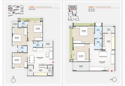 Image of 1719 Sq.ft 3 BHK Apartment / Flat for sale in Shree Ugati Residency, Ghatlodiya, Ahmedabad for Rs. 8000000