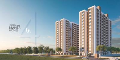 Image of 1255 Sq.ft 3 BHK Apartment / Flat for sale in Vishwanath Maher Homes 4, Shela, Ahmedabad for Rs. 6500000