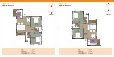 Image of 1226 Sq.ft 3 BHK Apartment / Flat for sale in Unitech Vistas, New Town, Kolkata for Rs. 11000000