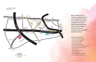 Image of 1500 Sq.ft Residential Plot / Land for sale in Bhashyam RRR County, Shankarpally, Hyderabad for Rs. 3700000