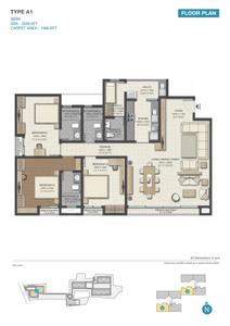 Image of 1290 Sq.ft 2 BHK Apartment / Flat for sale in Sobha Arena, Talaghattapura, Bengaluru for Rs. 18000000