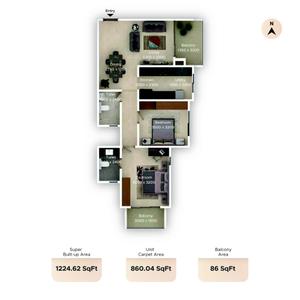 Image of 1210 Sq.ft 2 BHK Apartment / Flat for sale in Greenfinch Meadows, Kadubeesanahalli, Bengaluru for Rs. 17000000