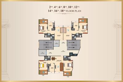 Image of 1200 Sq.ft 2 BHK Apartment / Flat for sale in Tharwanis Sky View, Kharghar, Navi Mumbai for Rs. 11500000