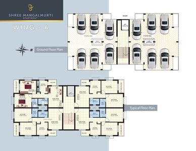 Image of 750 Sq.ft 1 BHK Apartment / Flat for sale in Shree Krishna Shree Mangal Murty Apartment, Chala, Vapi for Rs. 1650000