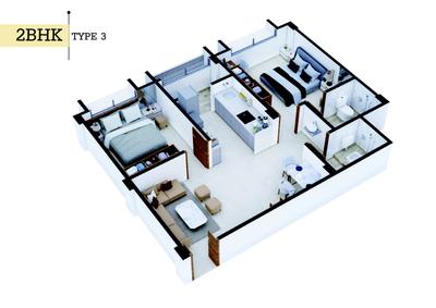 Image of 675 Sq.ft 1 BHK Apartment / Flat for sale in Radhe Residency, Hathijan, Ahmedabad for Rs. 1600000