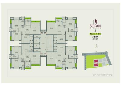 Image of 655 Sq.ft 2 BHK Apartment / Flat for sale in Sopan Heights, Dharam Nagar, Rajkot for Rs. 5252551