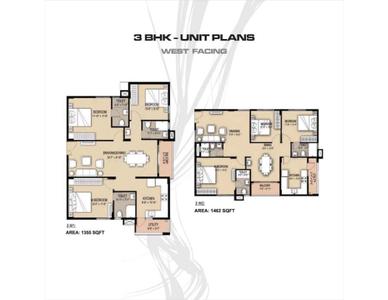 Image of 1169 Sq.ft 2 BHK Apartment / Flat for sale in Mahaveer Rhyolite, Arakere, Bengaluru for Rs. 12300000