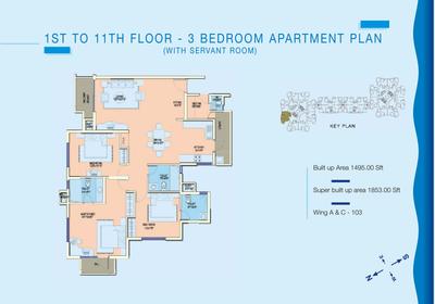 Image of 1866 Sq.ft 3 BHK Apartment / Flat for sale in RNS Shanthi Nivas, Yeswanthpur, Bengaluru for Rs. 25000000