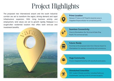 Image of 2400 Sq.ft Residential Plot / Land for sale in Stone And Acres Varam, Padappai, Chennai for Rs. 9650000