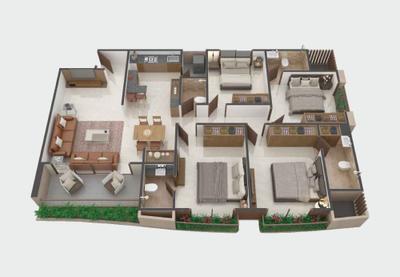 Image of 2300 Sq.ft 4 BHK Apartment / Flat for sale in Empire Flora, Vemali, Vadodara for Rs. 8200000