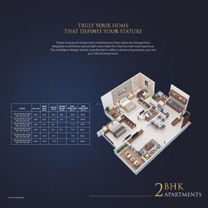 Image of 1000 Sq.ft 2 BHK Apartment / Flat for sale in Anand Siddhigiri, Kondhwa, Pune for Rs. 8500000