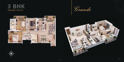 Image of 1800 Sq.ft 3 BHK Apartment / Flat for sale in DSD Aura, Borivali West, Mumbai for Rs. 45000000