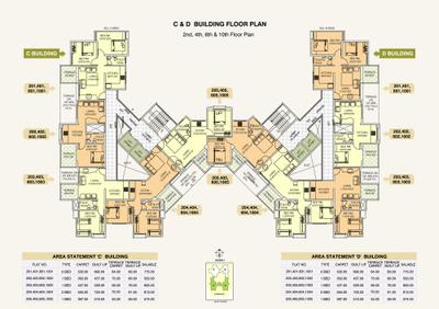 Image of 990 Sq.ft 2 BHK Apartment / Flat for sale in Karan Rhea, Wadgaon Sheri, Pune for Rs. 7600000