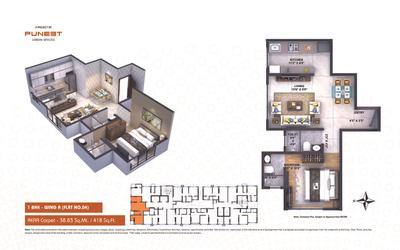 Image of 550 Sq.ft 2 BHK Apartment / Flat for sale in Puneet Shivalaya, Vikhroli East, Mumbai for Rs. 12300000