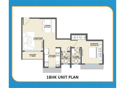 Image of 550 Sq.ft 1 BHK Independent House for sale in Jewel Vistaz, Kalyan East, Kalyan for Rs. 2799000