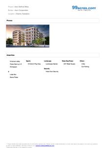 Image of 780 Sq.ft 2 BHK Apartment / Flat for sale in Aarv Group Saffron Bliss Tower B AND C, Chhani, Vadodara for Rs. 3200000