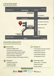 Image of 800 Sq.ft Residential Plot / Land for sale in Golden County Phase 1, Kelambakkam, Chennai for Rs. 3040000