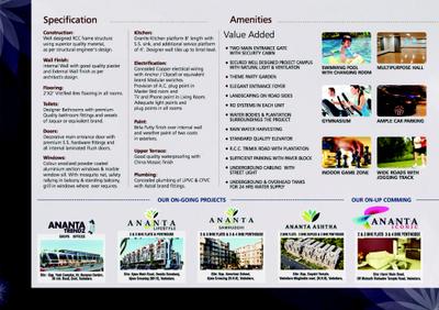 Image of 1150 Sq.ft 3 BHK Apartment / Flat for sale in Ananta Lifestyle, Waghodia Road, Vadodara for Rs. 3500000