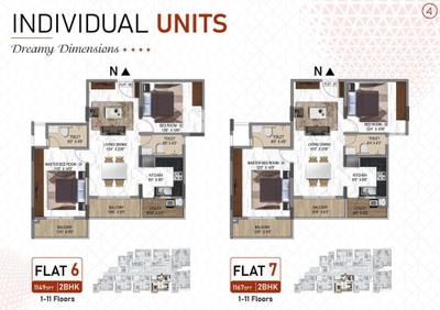 Image of 940 Sq.ft 2 BHK Apartment / Flat for sale in Poorvi Enchanting, Chikkanayakanahalli, Choodasandra, Bengaluru for Rs. 12400000
