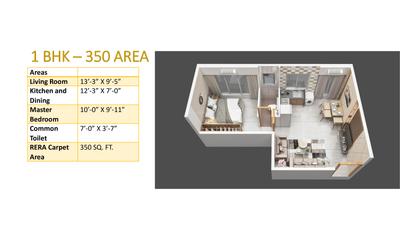 Image of 382 Sq.ft 1 BHK Apartment / Flat for sale in Kripa Elysium, Chembur, Mumbai for Rs. 9800000