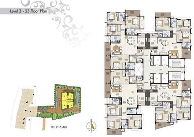 Image of 2825 Sq.ft 4 BHK Apartment / Flat for sale in Prestige Brooklyn Heights, JP Nagar, Bengaluru for Rs. 57000000