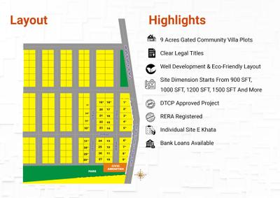 Image of 1225 Sq.ft Residential Plot / Land for sale in Kartheekeya Lake View, Byrnahalli, Kolar for Rs. 3062500