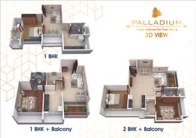Image of 900 Sq.ft 1 BHK Apartment / Flat for sale in Pushpak Palladium, Kharghar, Navi Mumbai for Rs. 6900000