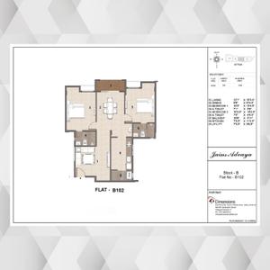 Image of 1099 Sq.ft 2 BHK Apartment / Flat for sale in Jain Advaya, Porur, Chennai for Rs. 6803000