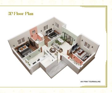 Image of 880 Sq.ft 2 BHK Apartment / Flat for sale in AK Watermelon Turnmaline, Pammal, Chennai for Rs. 6160000