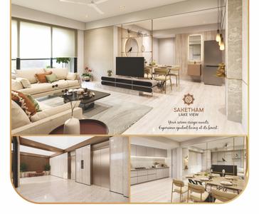 Image of 1346 Sq.ft 3 BHK Apartment / Flat for sale in Saketham Lakeview, Ognaj, Ahmedabad for Rs. 9880000